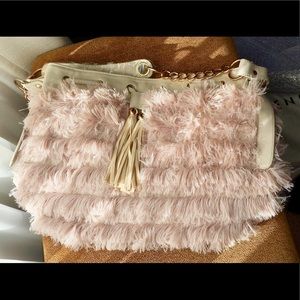 Faux Leather/Fur Shoulder Bag